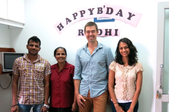 Infront of the camera 